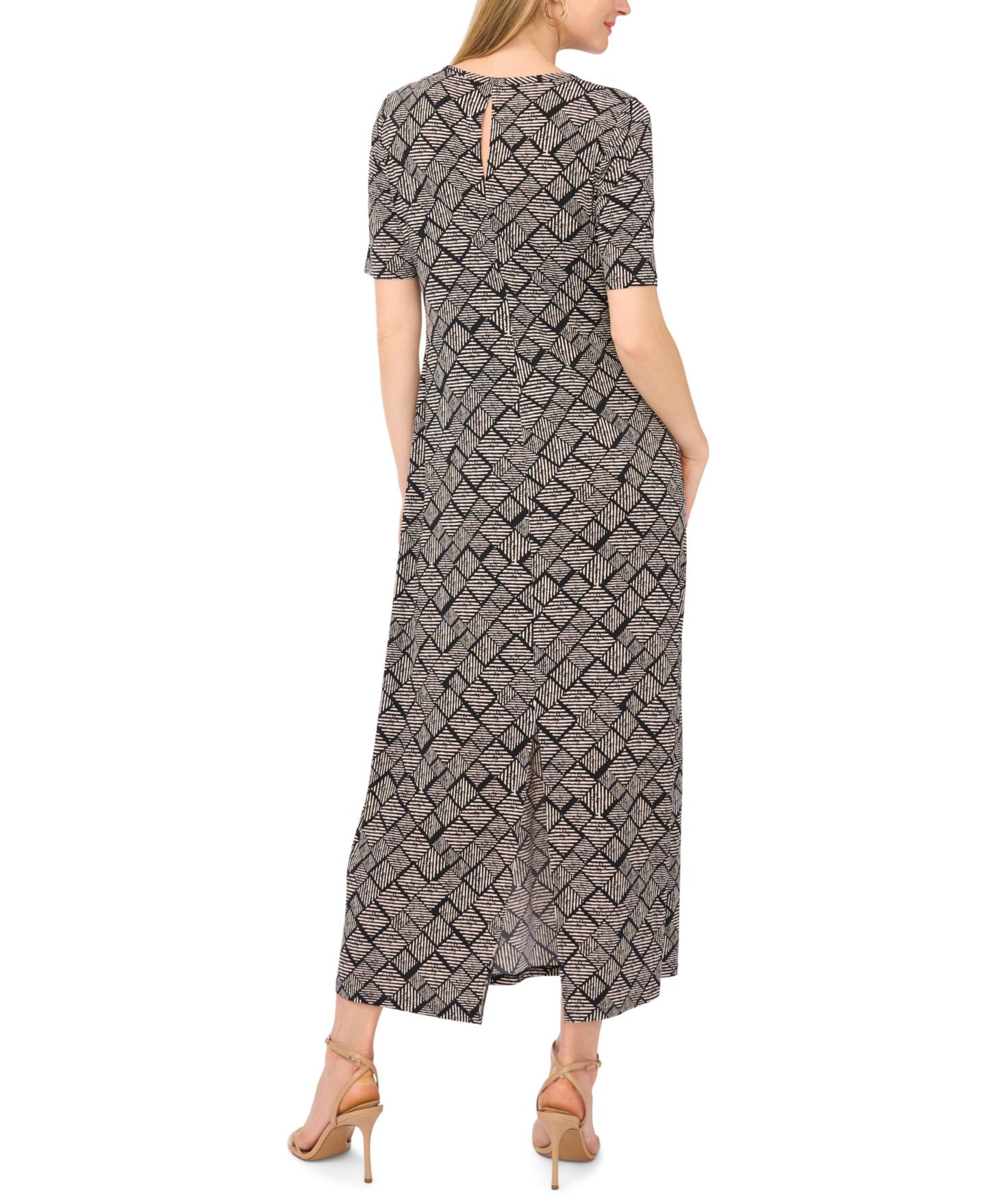 Женское платье Vince Camuto Crewneck Pull-On Maxi, цвет: Насыщенный чёрный — фото 4