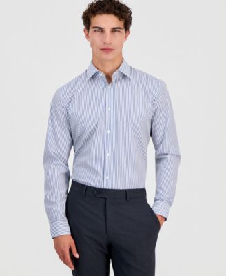 hugo boss modern fit dress shirt Hugo Boss Slim Fit Performance Spread Collar Solid Dress Shirt, Mens, 16.5 x 32/33, Black
