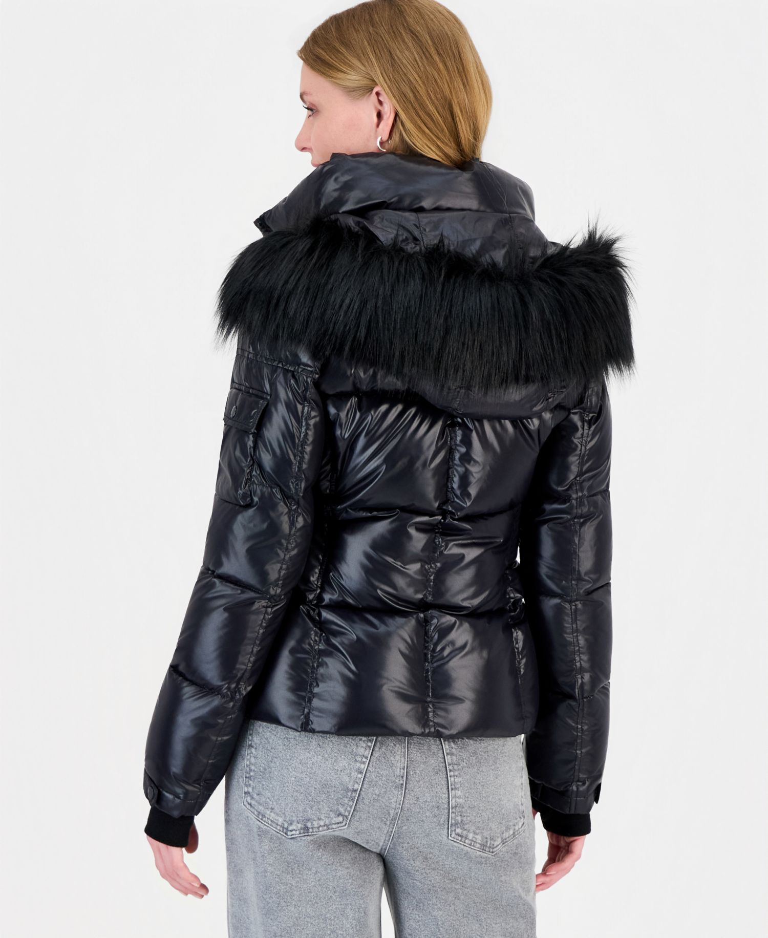 Women's Allie Faux-Fur-Trim Hooded Puffer Coat