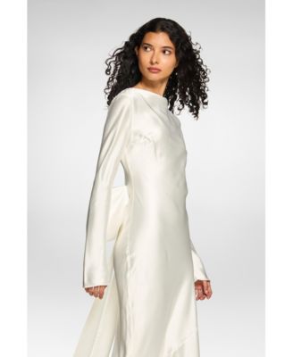 white turtleneck long dress Edie Turtleneck Dress