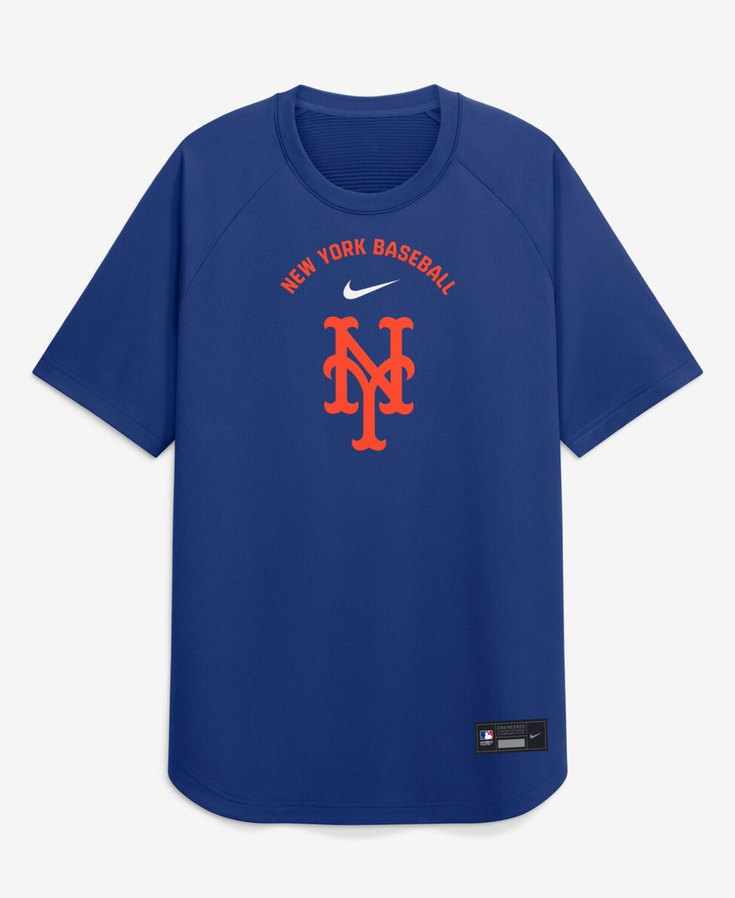Мужская футболка Nike Royal New York Mets Authentic Collection Batting Practice Pre-Game Raglan Dri-FIT — фото 4