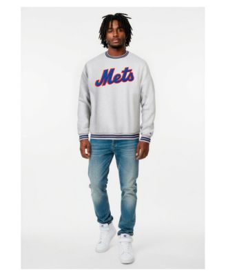 Men's Heather Gray New York Mets Reverse Weave Sweatshirt