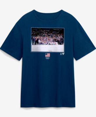 Men's Navy US Men's Olympic Hockey Medal Moment T-Shirt