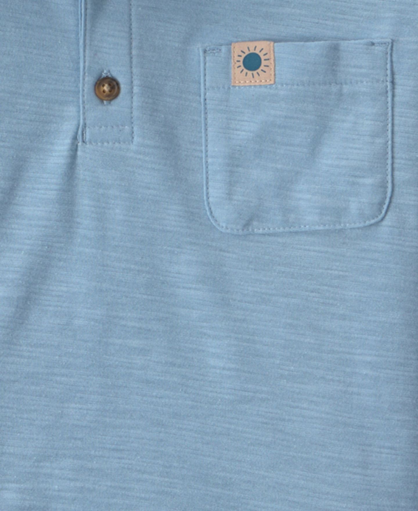 Комплект Carter's Polo Shirt and Pant, 2-Piece Set для мальчиков-малышей, цвет: Синий / Бежевый — фото 2