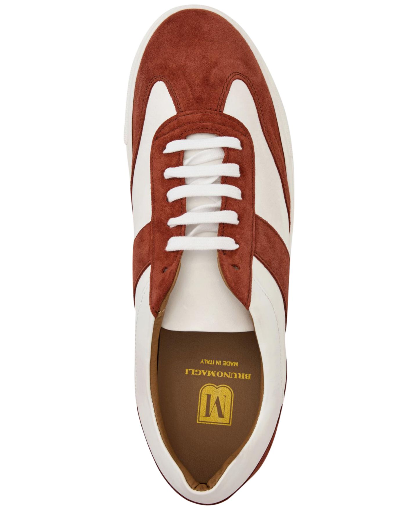 Мужские кроссовки M Line By Bruno Magli Lace-Up, цвет: Красный / Белый — фото 4