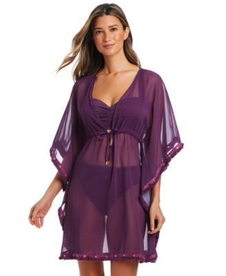 Women's V-Neck Caftan Swim Cover-Up