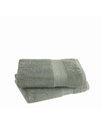 Cotton-Blend Bath Towels, Set of 2