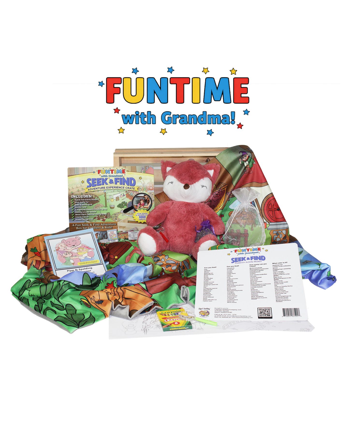 Детские игрушки Pipp & Spalding Funtime with Grandma Toddler Springtime in The Woodlands Seek-and-Find Adventure Experience, 18-Piece Crate Set, цвет: Разноцветный — фото 4