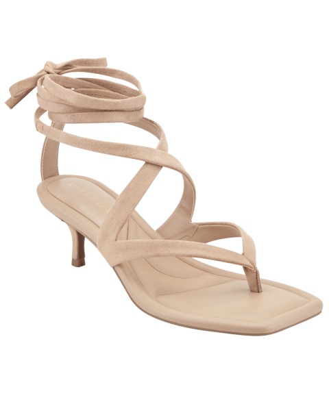Женские сандалии Marc Fisher Women's Yoyo Strappy Ankle Wrap Kitten Heel Sandals