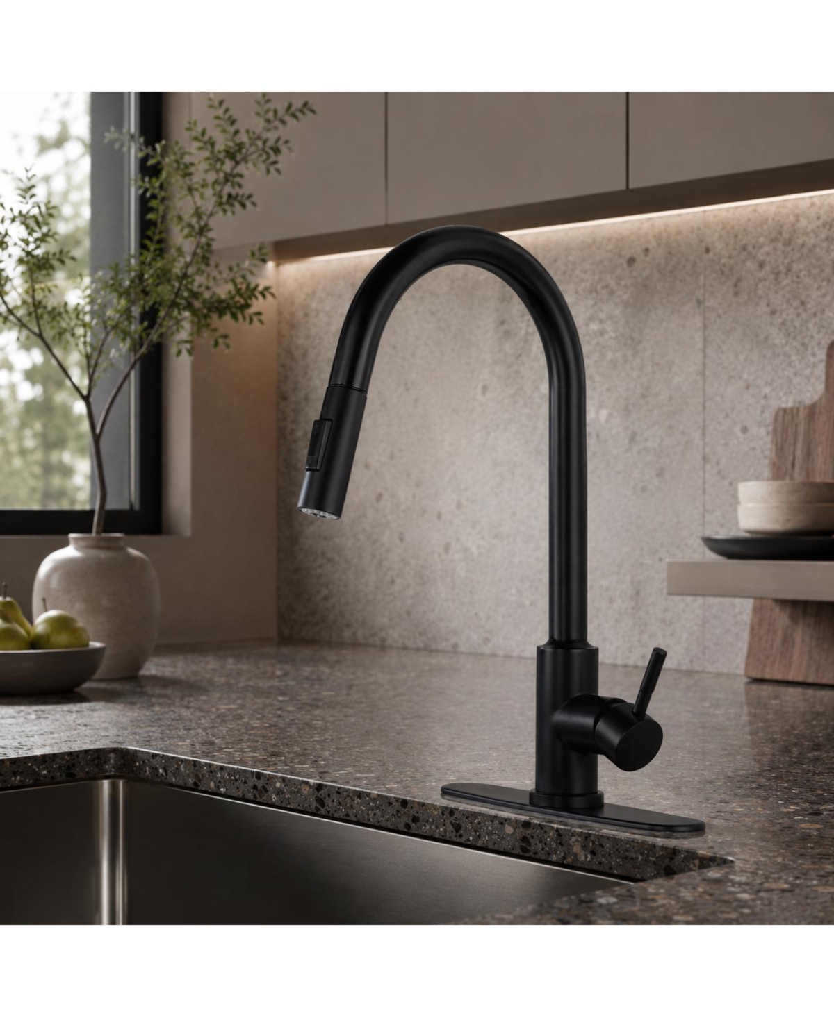 Phying Touch Sensor Kitchen Faucet with Pull Down Sprayer Smart Hands Free Water Tap High Arc Single Handle Modern Utility Sink Faucet
