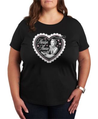 Plus Size Marilyn Monroe Coquette Heart Graphic T-Shirt
