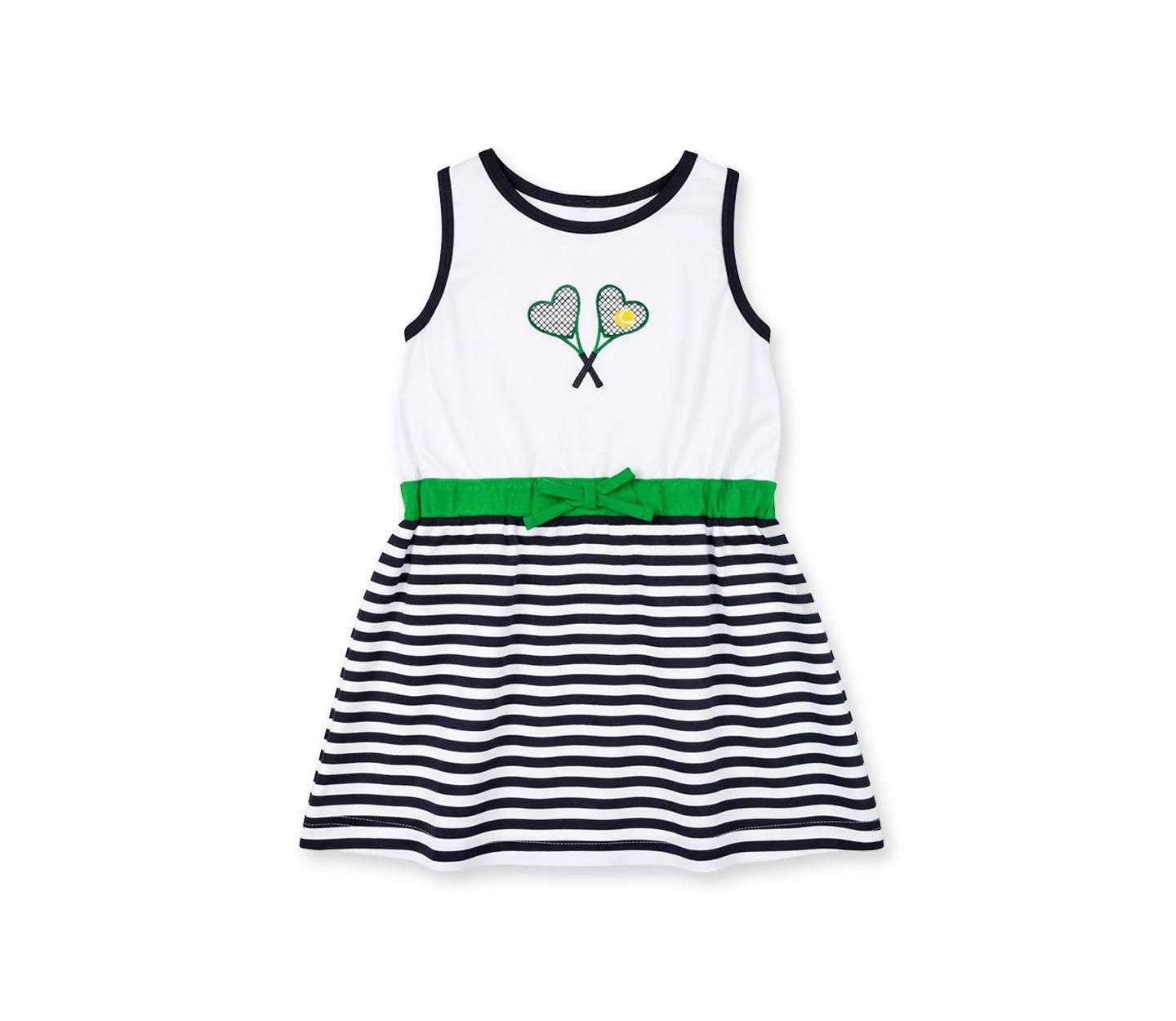 Платье Florence Eiseman Stripe Knit Dress with Tennis Rackets для девочек, цвет: Средний синий — фото 1