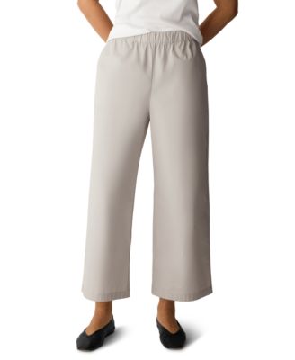 EILEEN FISHER Petite High-Waisted Wide-Leg Elastic Waist Pants