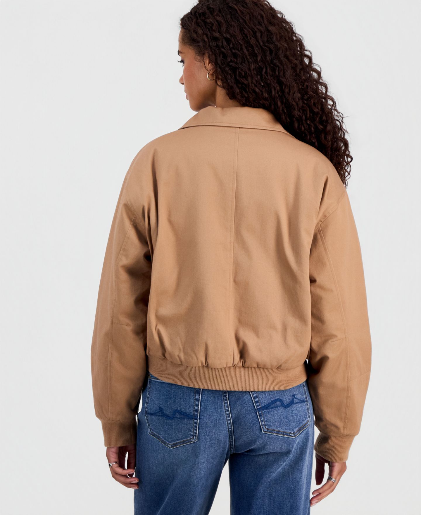 Женская куртка Hippie Rose Juniors' Twill Bomber, цвет: Верблюжий рыжевато-коричневый — фото 2