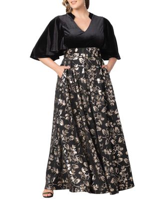 3/4 Sleeve Plus Size Formal & Black Tie Dresses | Macy's