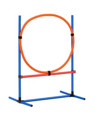 Dog Agility Training Equipment, Hurdle and Jump Ring Set with Storage Bag