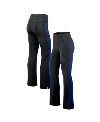 Women's Black New York Yankees Studio Fitted Flared Leggings