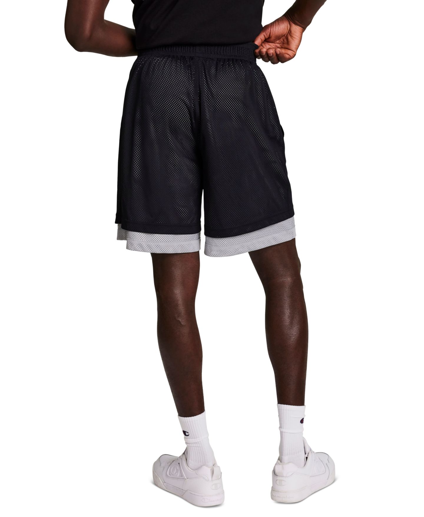 Мужские шорты Champion Double Layer Athletics Graphic, цвет: Чёрный / Серый — фото 4