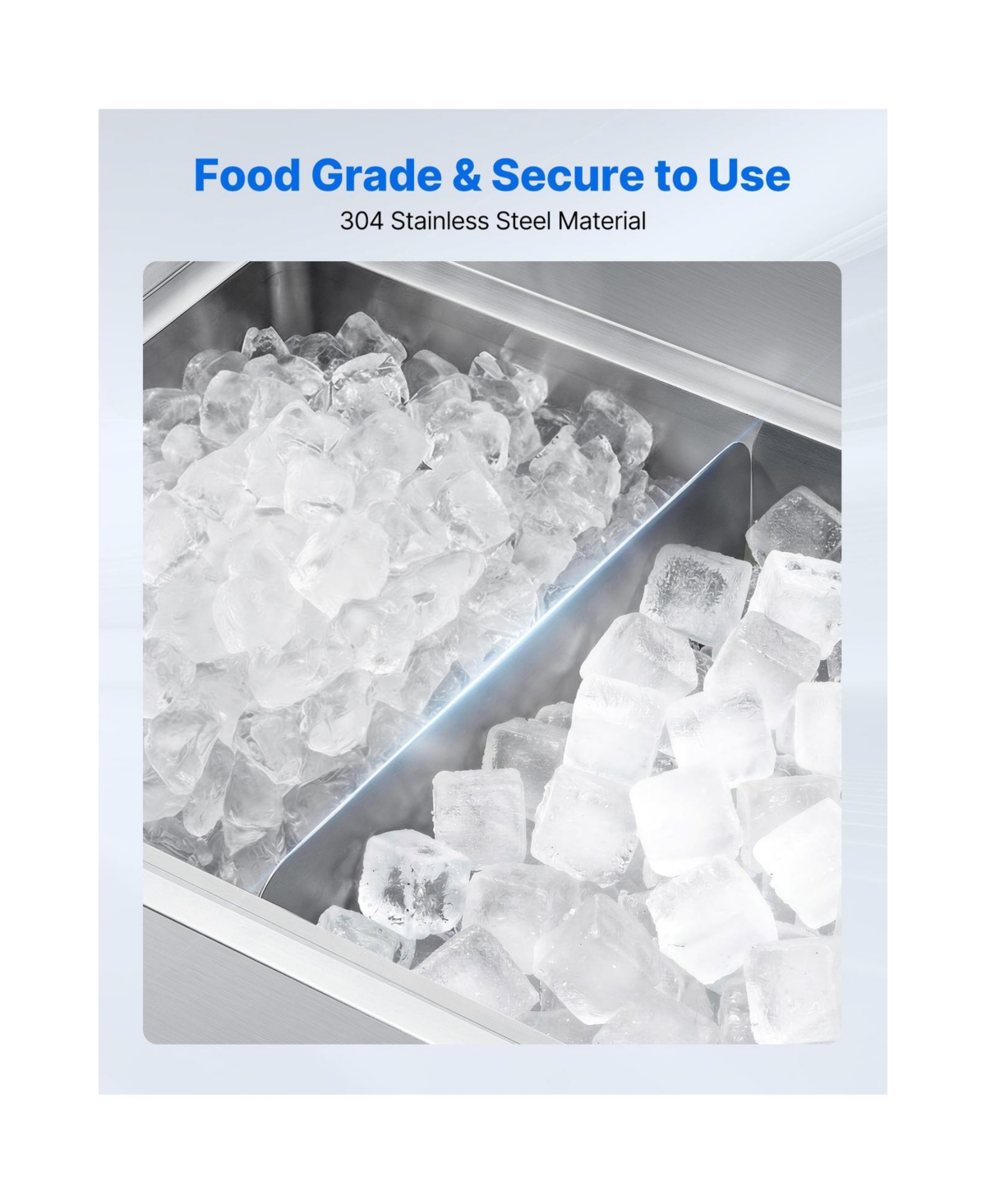 Cozito Ice Bin Partition Stainless Steel Divider for 24 in Bar Ice Bins