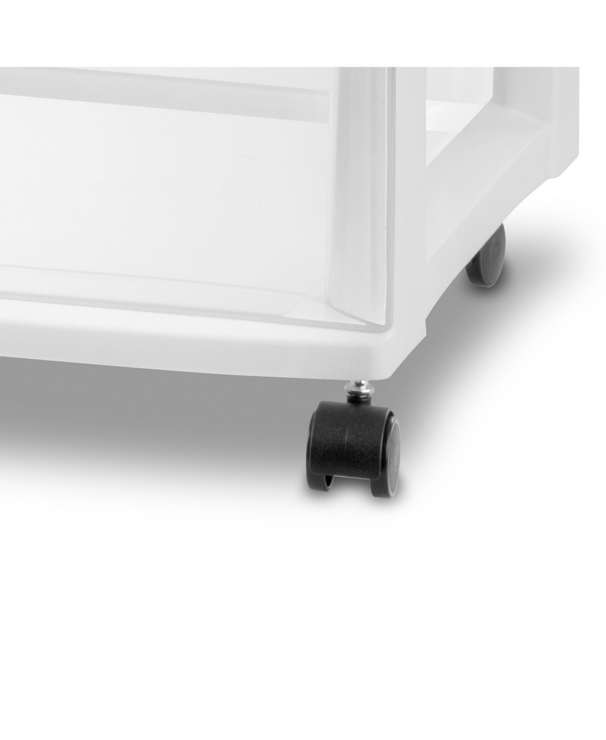Sterilite Wide 3 Drawer Storage Cart, Plastic Rolling Organizer, Frame