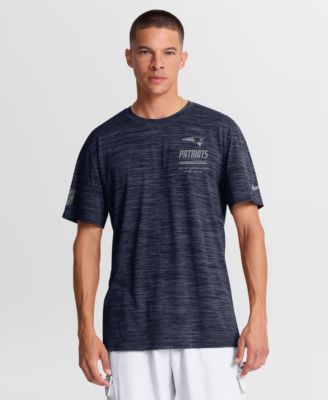 Men's Navy New England Patriots Sideline Double Covered Dri-FIT Velocity T-Shirt