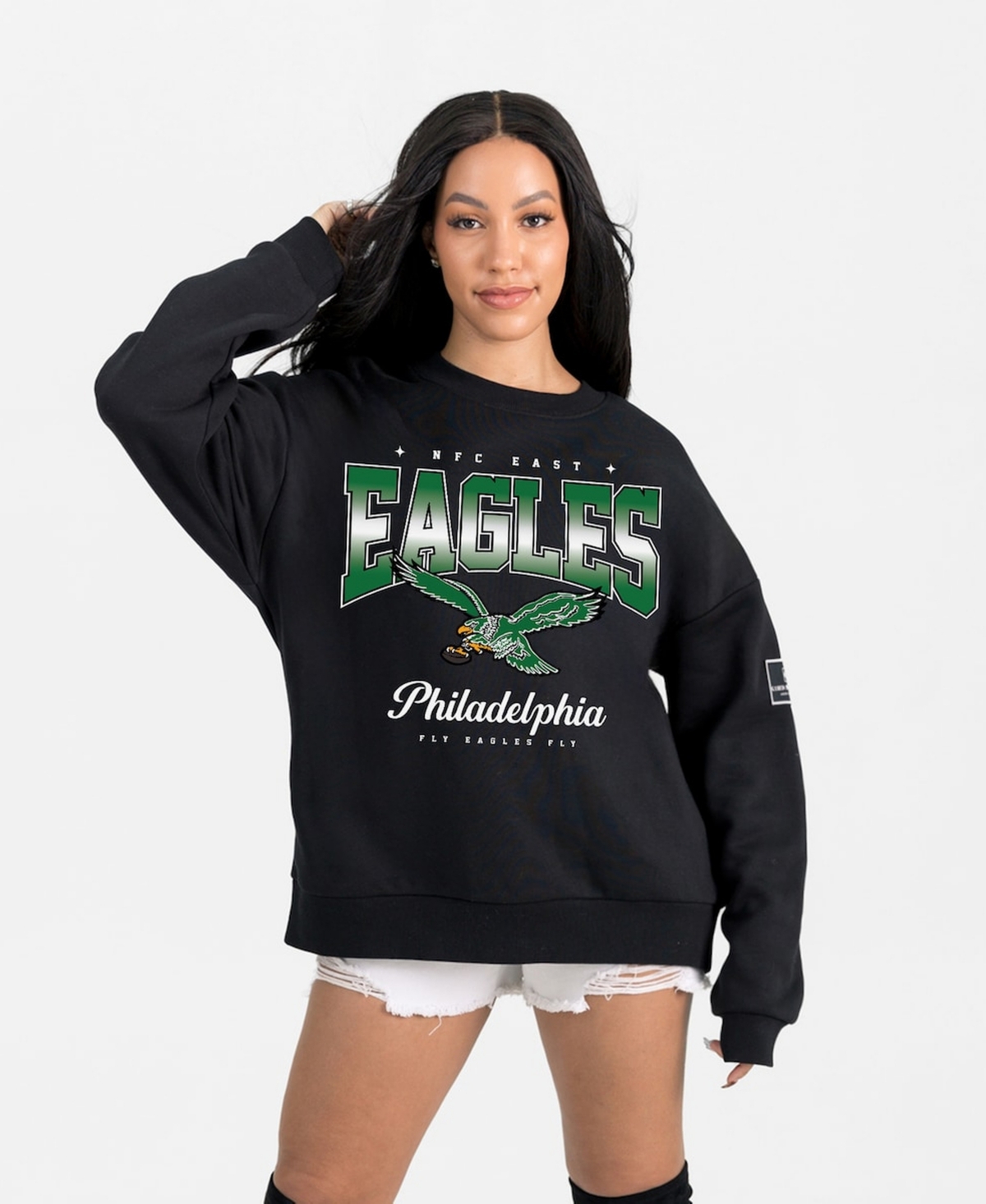 Gameday Couture Women's Black Philadelphia Eagles Powerhouse Play Premium Fleece Sweatshirt