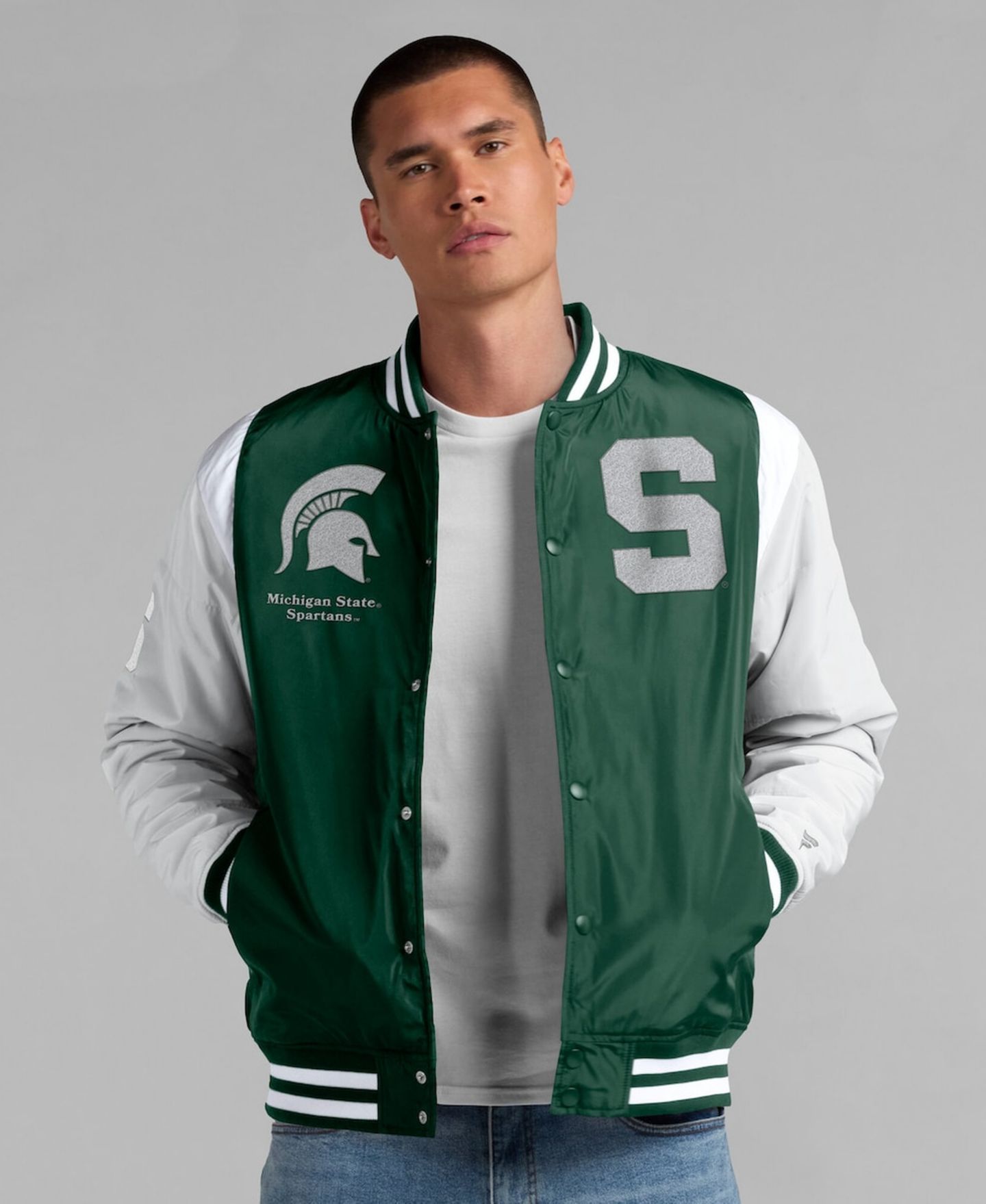 Мужская куртка Fanatics Green Michigan State Spartans Elements Elite Full-Snap — фото 4