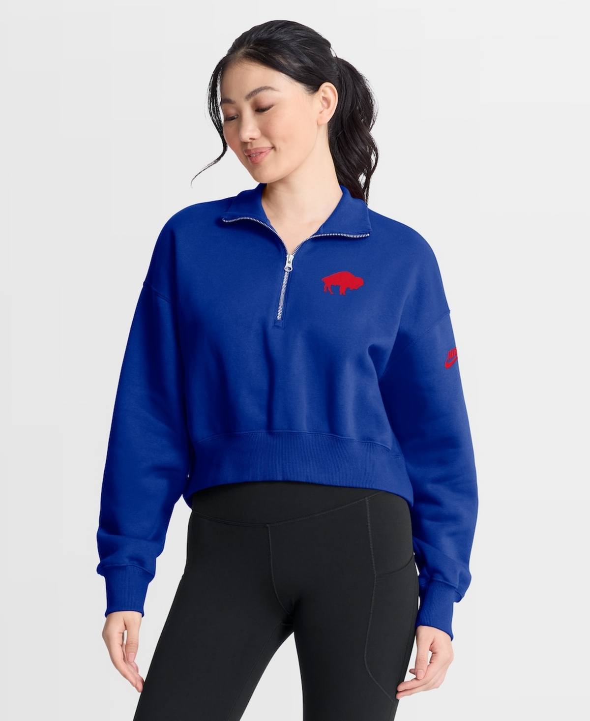 Nike Women's Royal Buffalo Bills Phoenix Fleece Quarter-Zip Sweatshirt