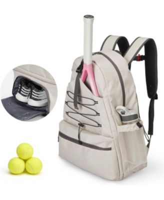 Tennis Backpack, 2 Racket Storage with Shoe Compartment, Large Capacity Sports Bag for Tennis Pickleball Gear