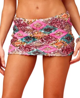 Women's Retro Barbie Sequin Micro Skort
