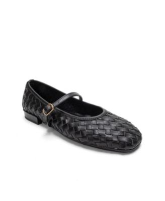 Women's Yevora Leather Woven Strap Ballet Flat