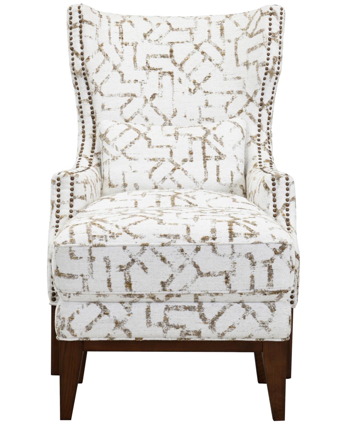 Gaspare 2-Piece Fabric Wing Chair and Ottoman Set, Macy's Exclusive