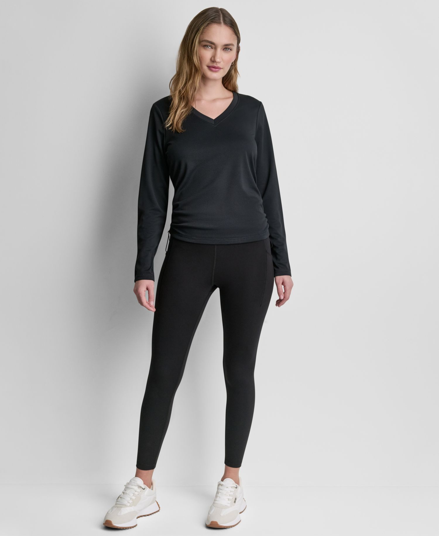 Women's Long-Sleeve Ruched Tech Top