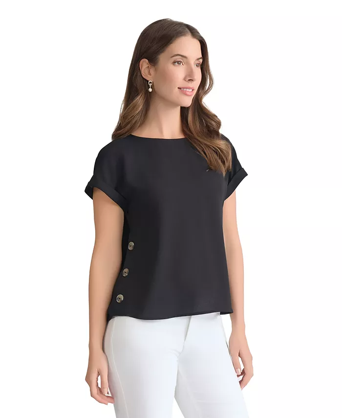 Women's Side-Button Short-Sleeve Top - thumbnail 7