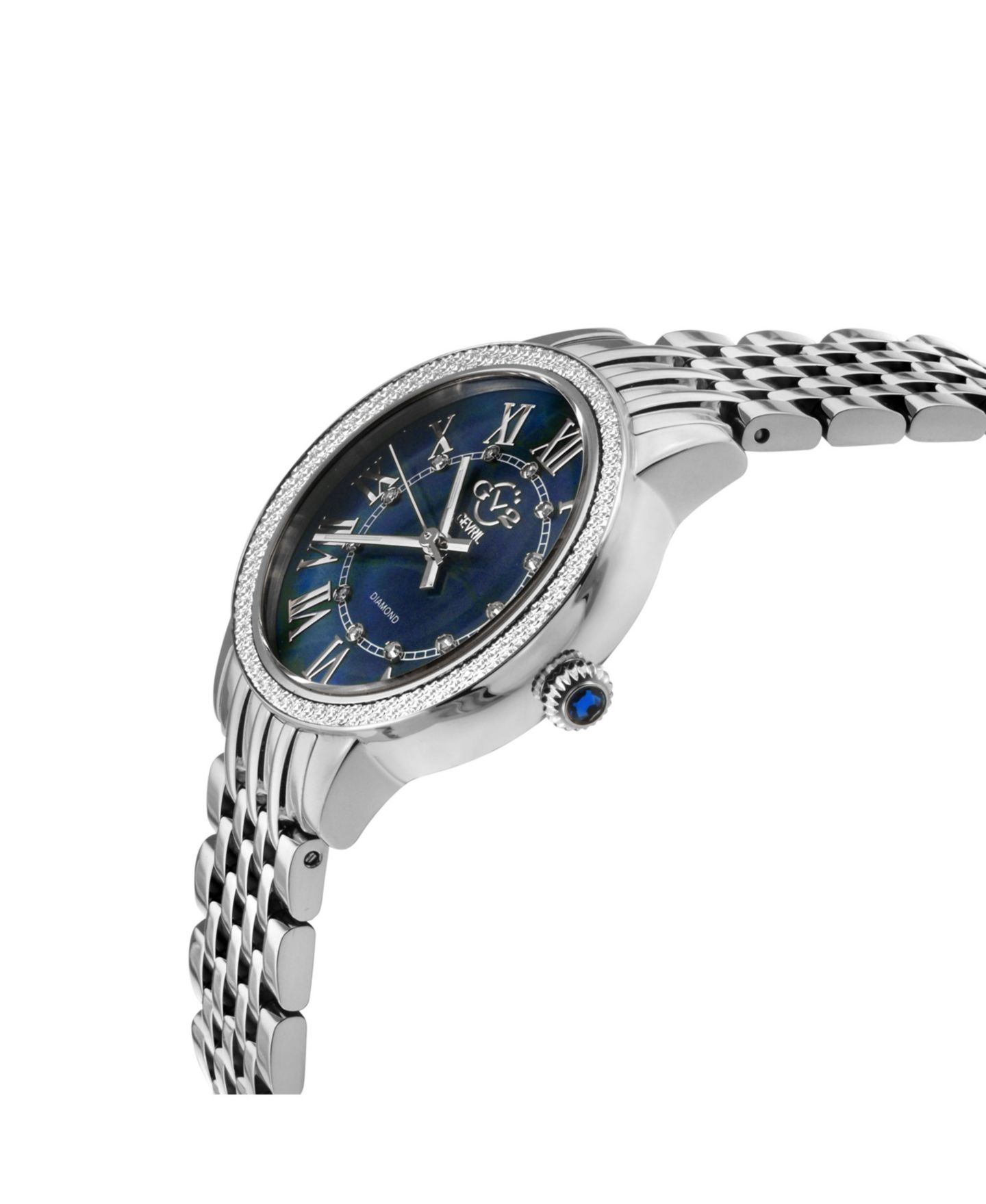 Женские часы GV2 by Gevril Astor III Swiss Quartz Diamond IP Gold Stainless Steel Bracelet Watch — фото 2