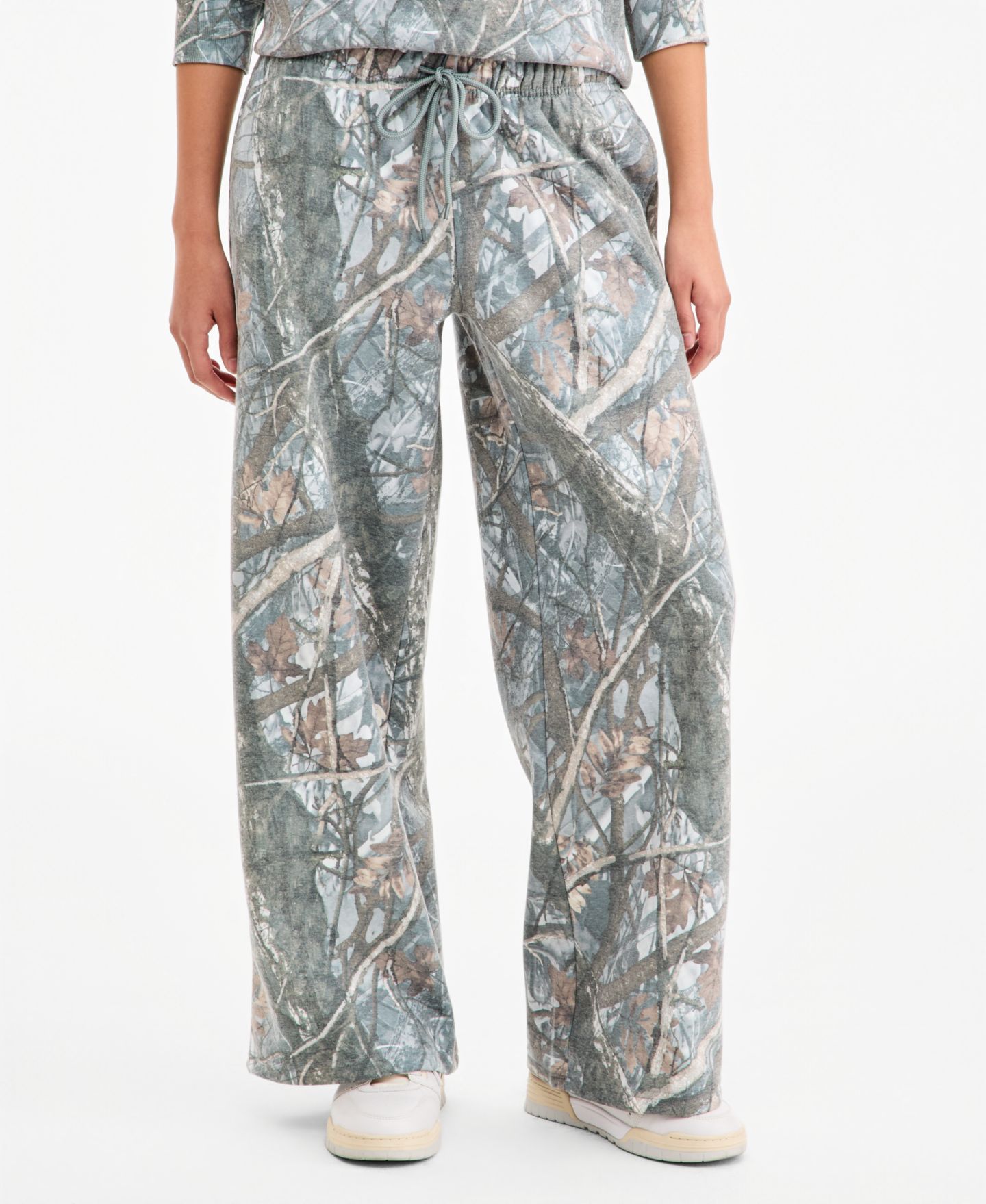 Женские брюки Madden Girl Juniors' Fleece Wide Leg Camo, цвет: Камуфляжный — фото 4
