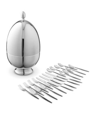 Stainless Steel Egg 24-Piece Flatware Gift Set