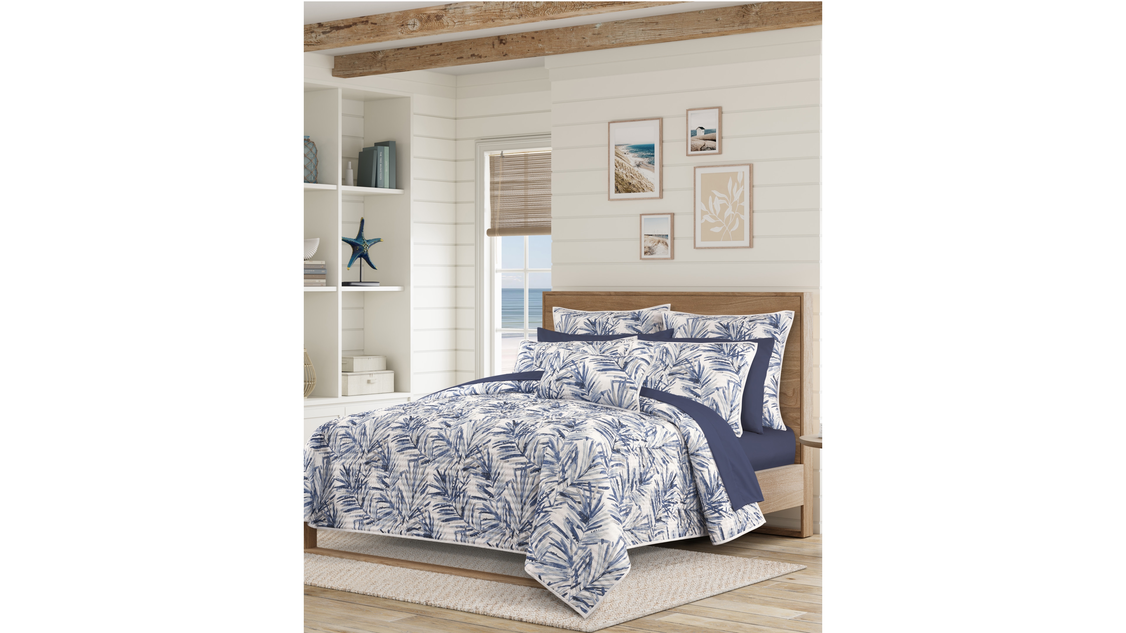 Salt Life Palm Beach Floral 3-Piece Quilt Set, Full/Queen
