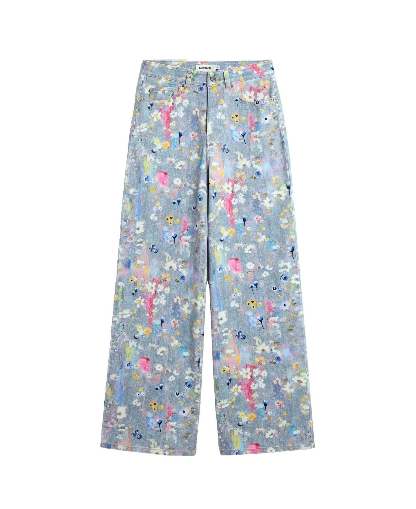 Женские джинсы Desigual Wide Leg, цвет: Серый — фото 6