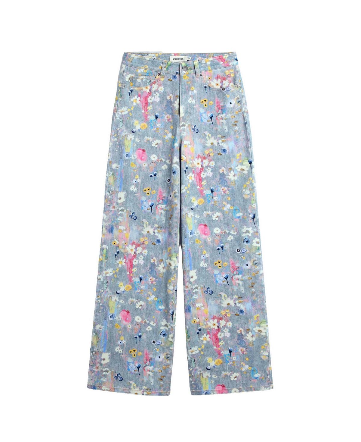 Desigual Women's Printed denim trousers view 6 — MAYCSS fashion products