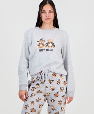 Juniors' Halloween Teddy Bear Crewneck Sweatshirt