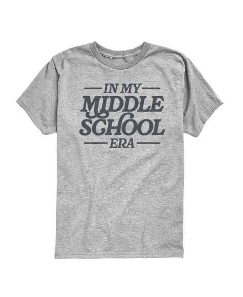 Футболка Hybrid Instant Message In My Middle School Era Short-Sleeve Graphic для мальчиков, цвет: Меланжевый