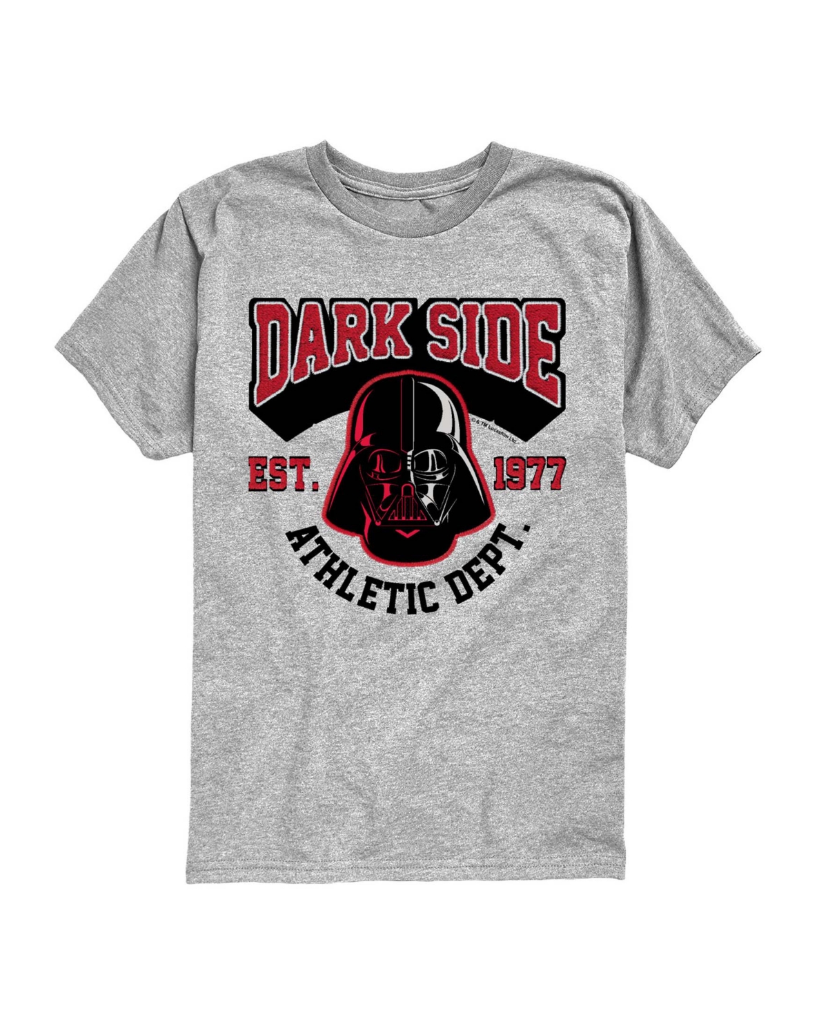 Star Wars Boys' 8-20 Darth Vader Darkside Athletic Department Short-Sleeve Graphic T-Shirt - Athletic Heather