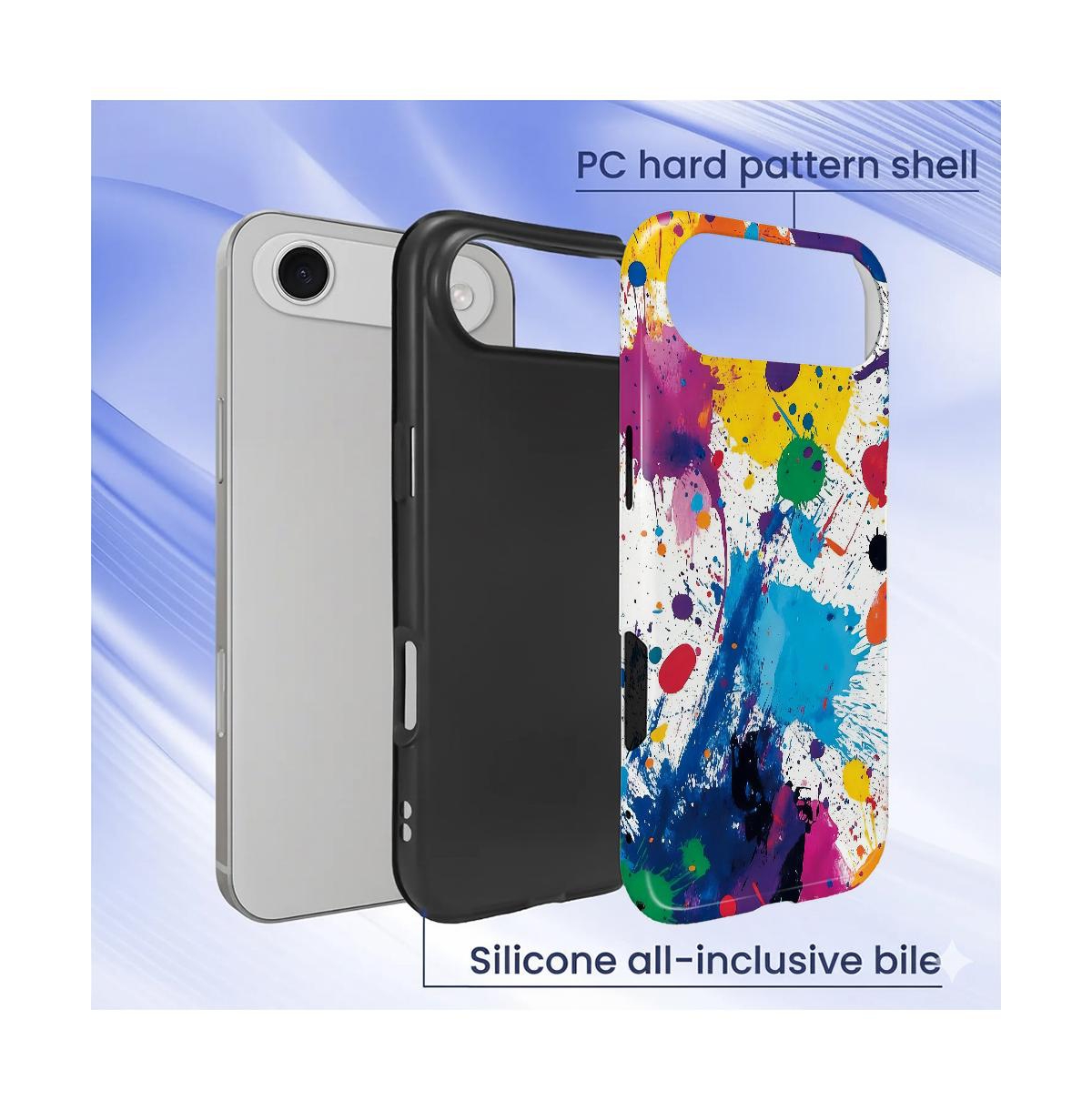 Gonez Case for iPhone Air, 2-in-1 Dual-Layer Shockproof Protection, Street Art Style Glossy