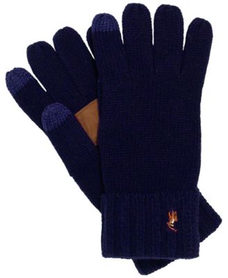 Men's Leather Patch Signature Gloves