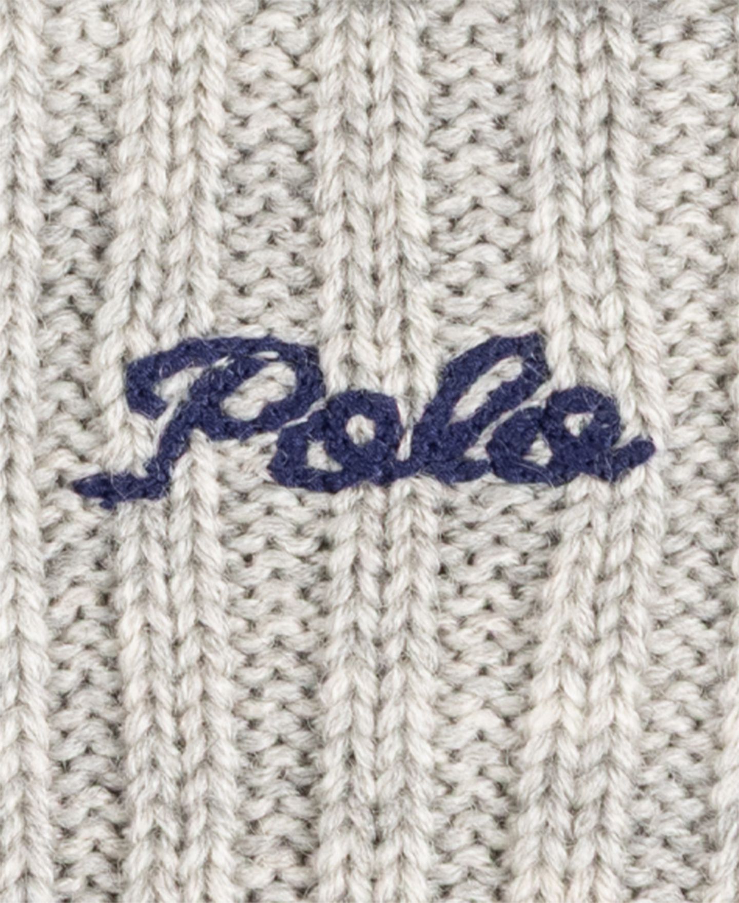 Мужская шапка Polo Ralph Lauren New York Beanie Hat, цвет: Меланжевый — фото 3