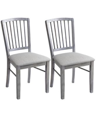 Upholste Dining Chairs Set of 2 with Solid Wood Legs