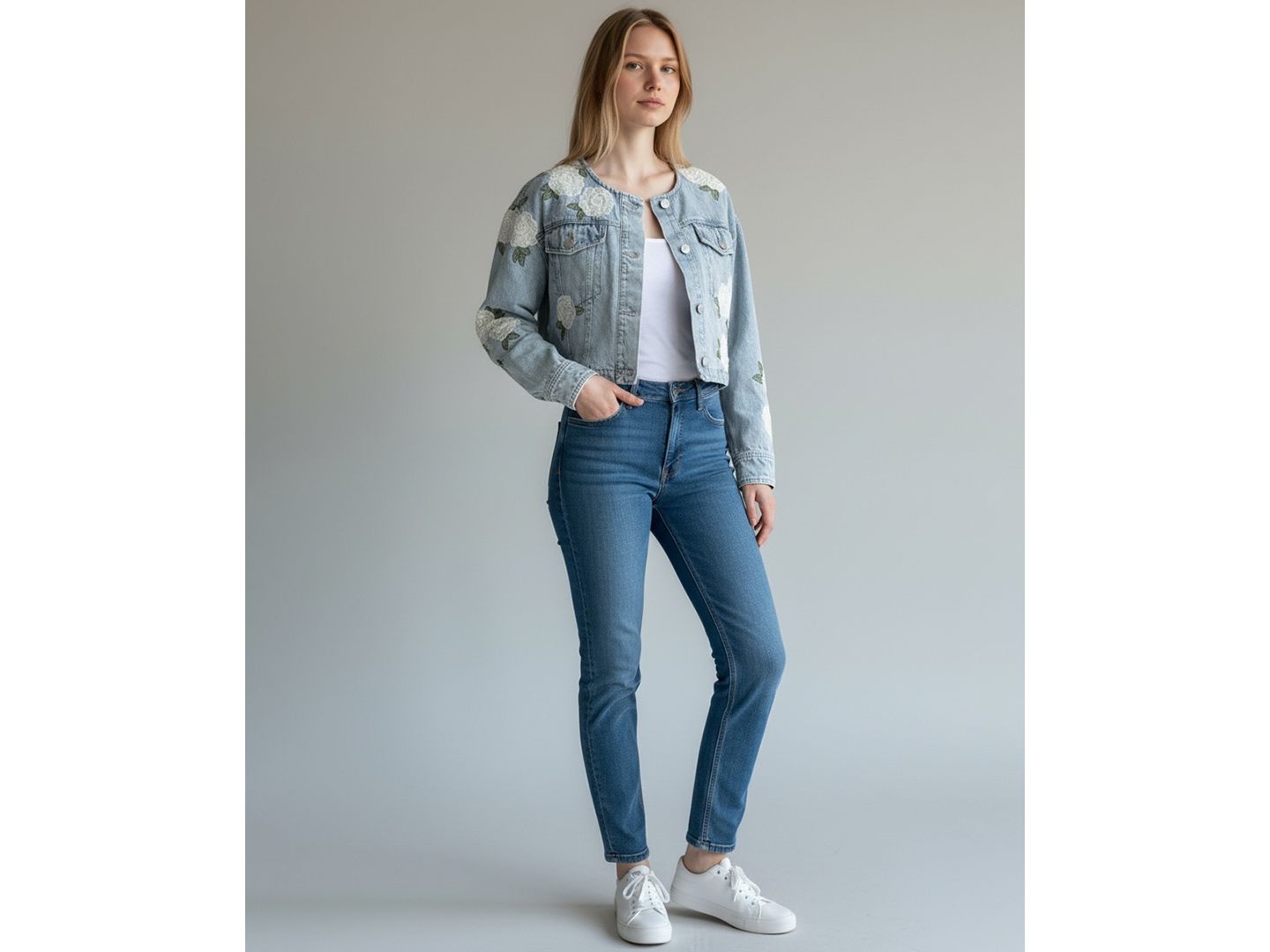 Женская куртка Blank NYC Cotton Button-Front Shirt Jacket, цвет: Walk In The Park — фото 2