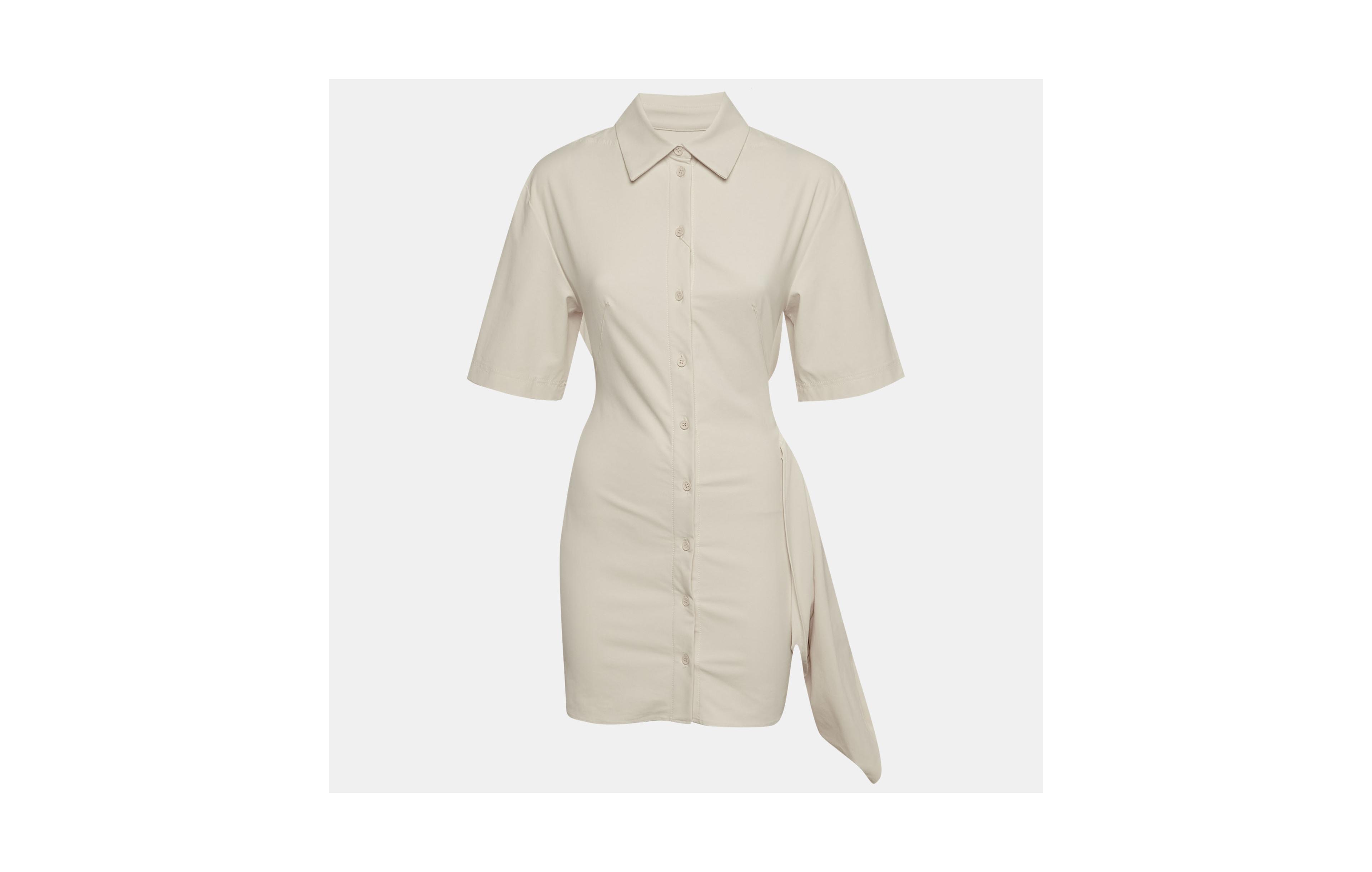 Pre-Owned Jacquemus Women's Twill La Robe Camisa Mini Shirt Dress