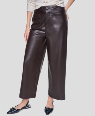 Women's High-Rise Cropped Wide-Leg Pants